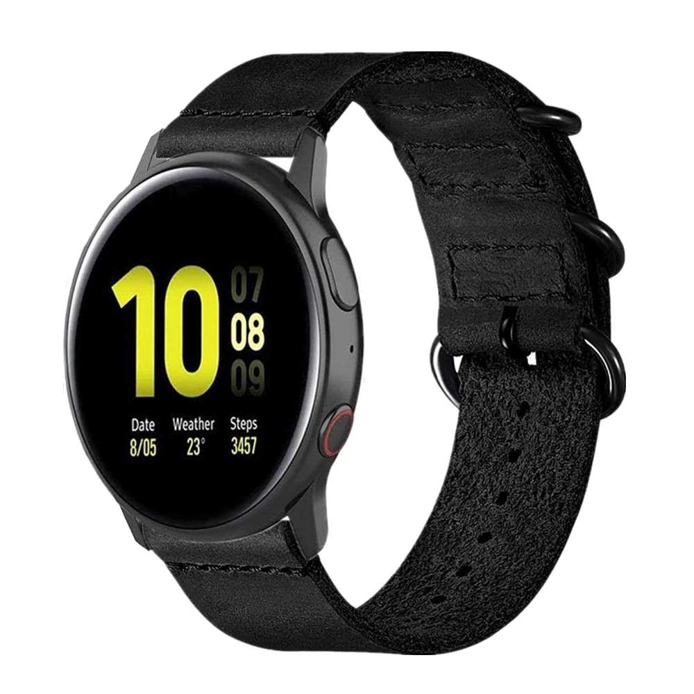 Lenuo elegantní kožený strap 20 mm (černá)